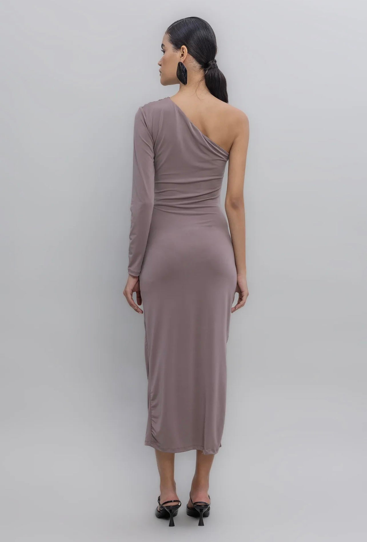 ONE SHOULDER MIDI DRESS