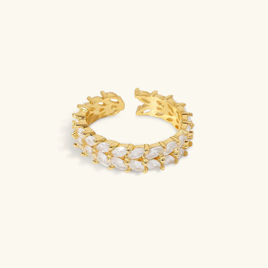 CLARISSE PATTERNED GOLD RING