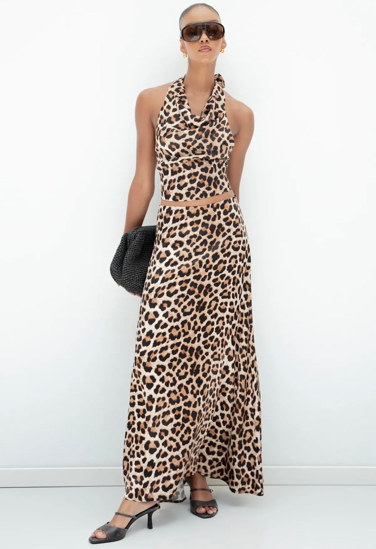 LEOPARD PRINT MIDI SKIRT