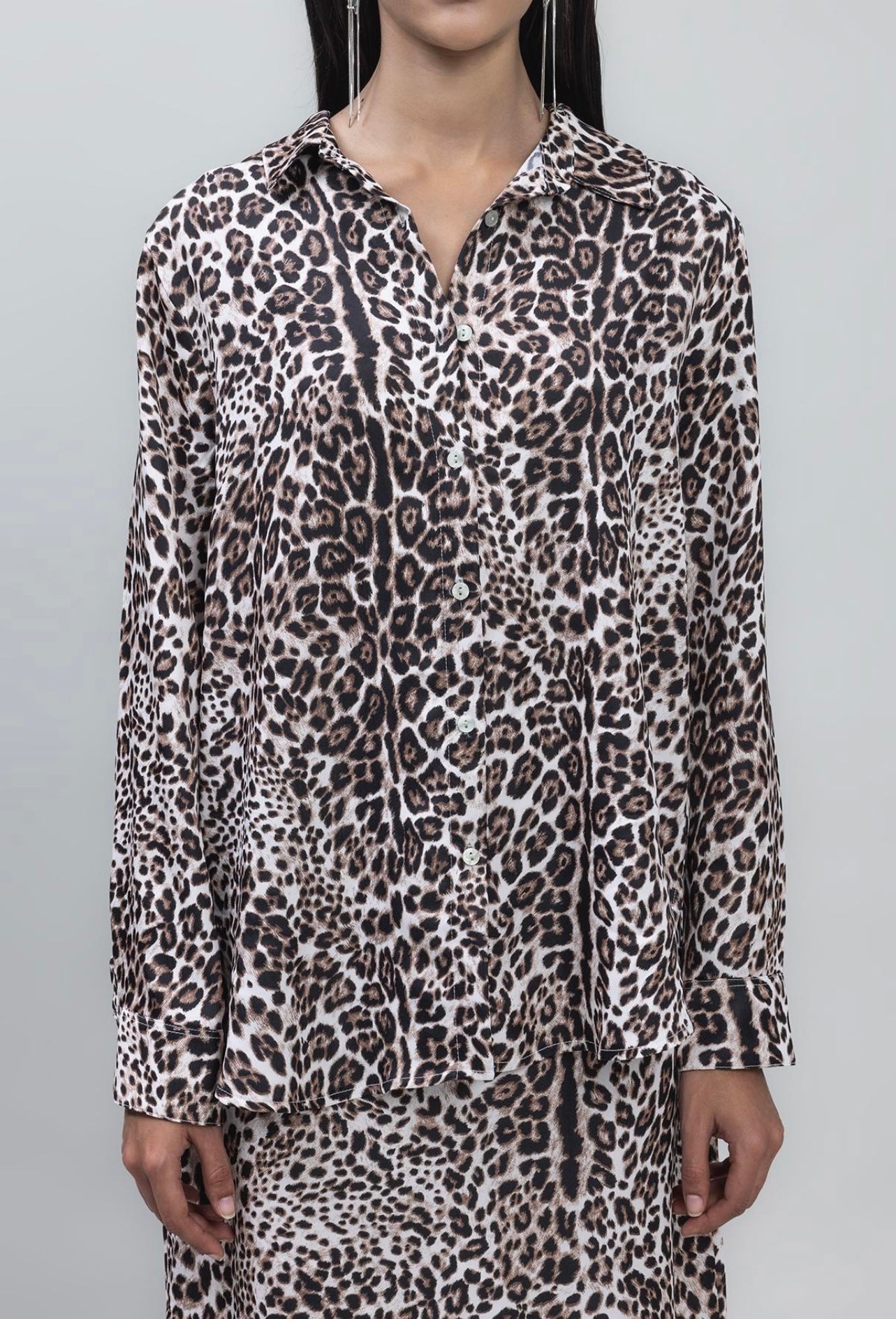 LEOPARD PRINT LONG-SLEEVE SHIRT