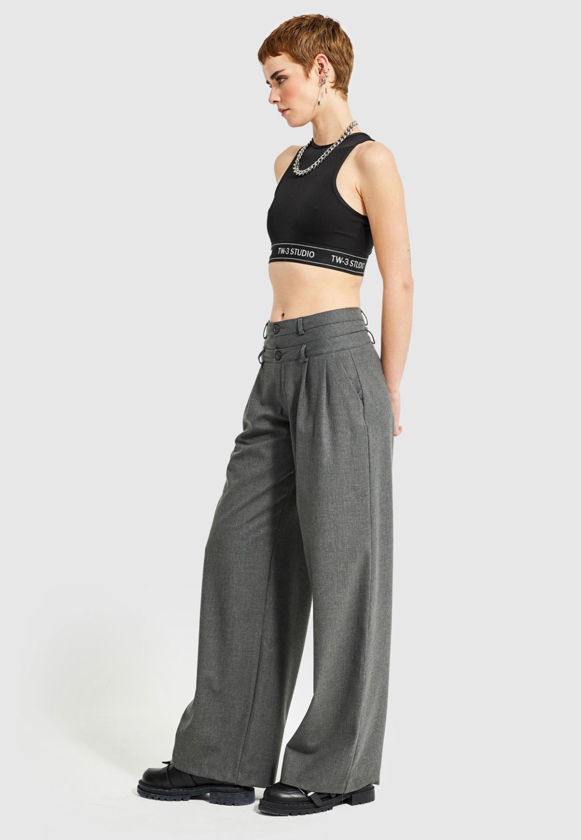 TROUSERS WITH DOUBLE BELT LOOPS