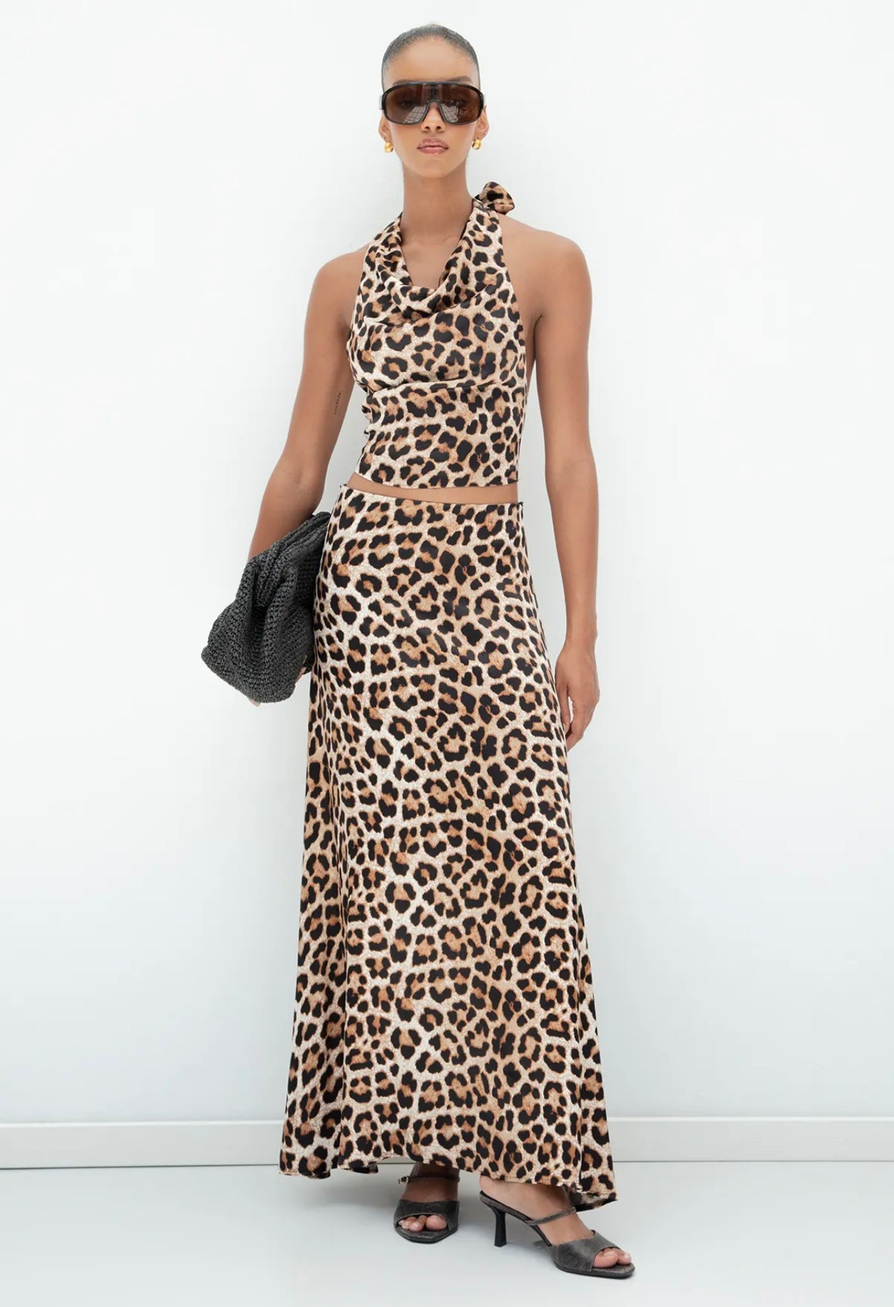 LEOPARD PRINT MIDI SKIRT