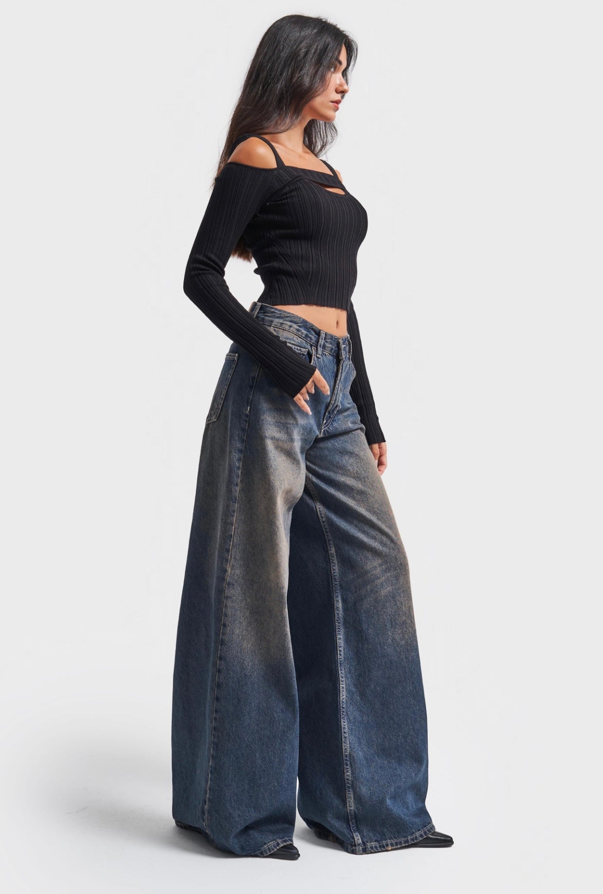 LOOSE FIT PALAZZO DENIM CD1956