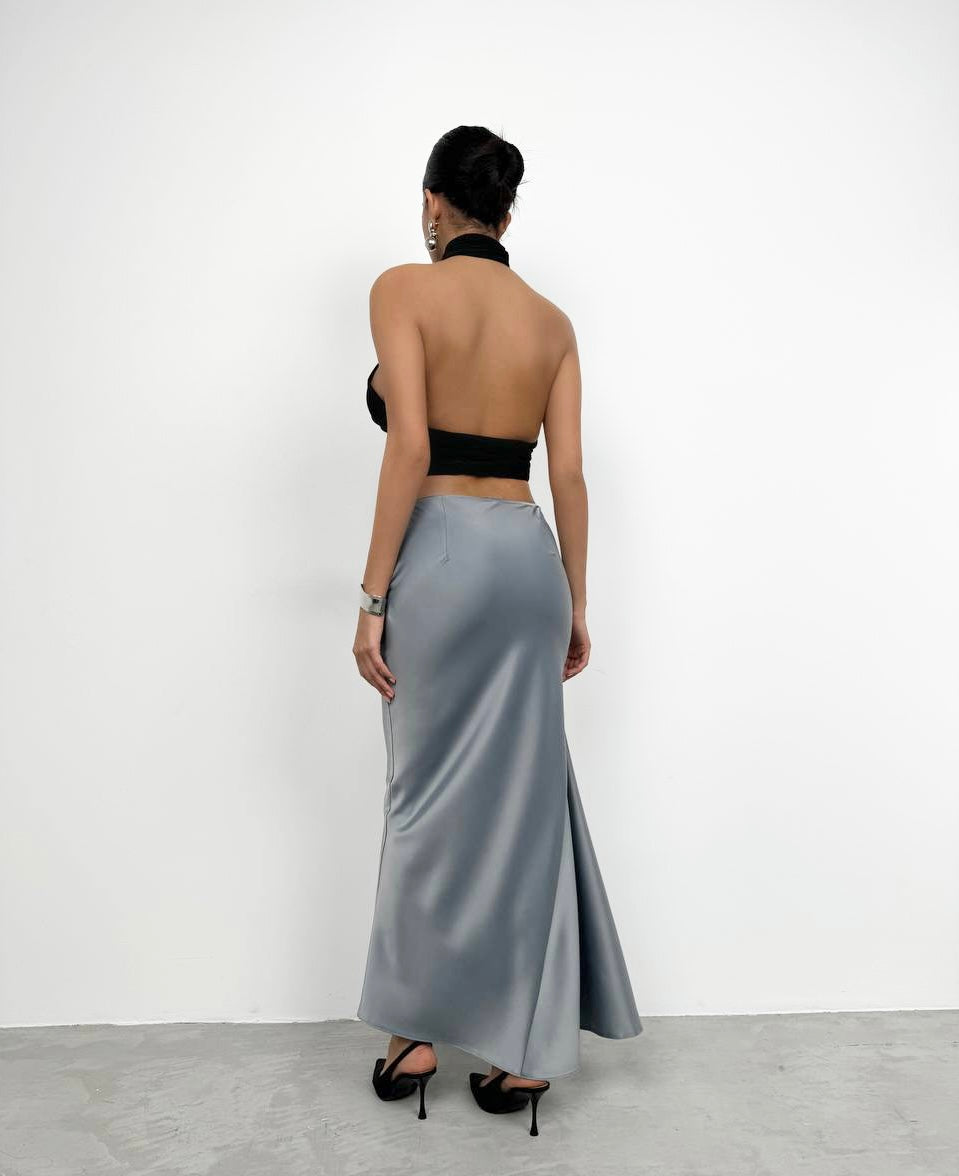 SATIN MAXI SKIRT