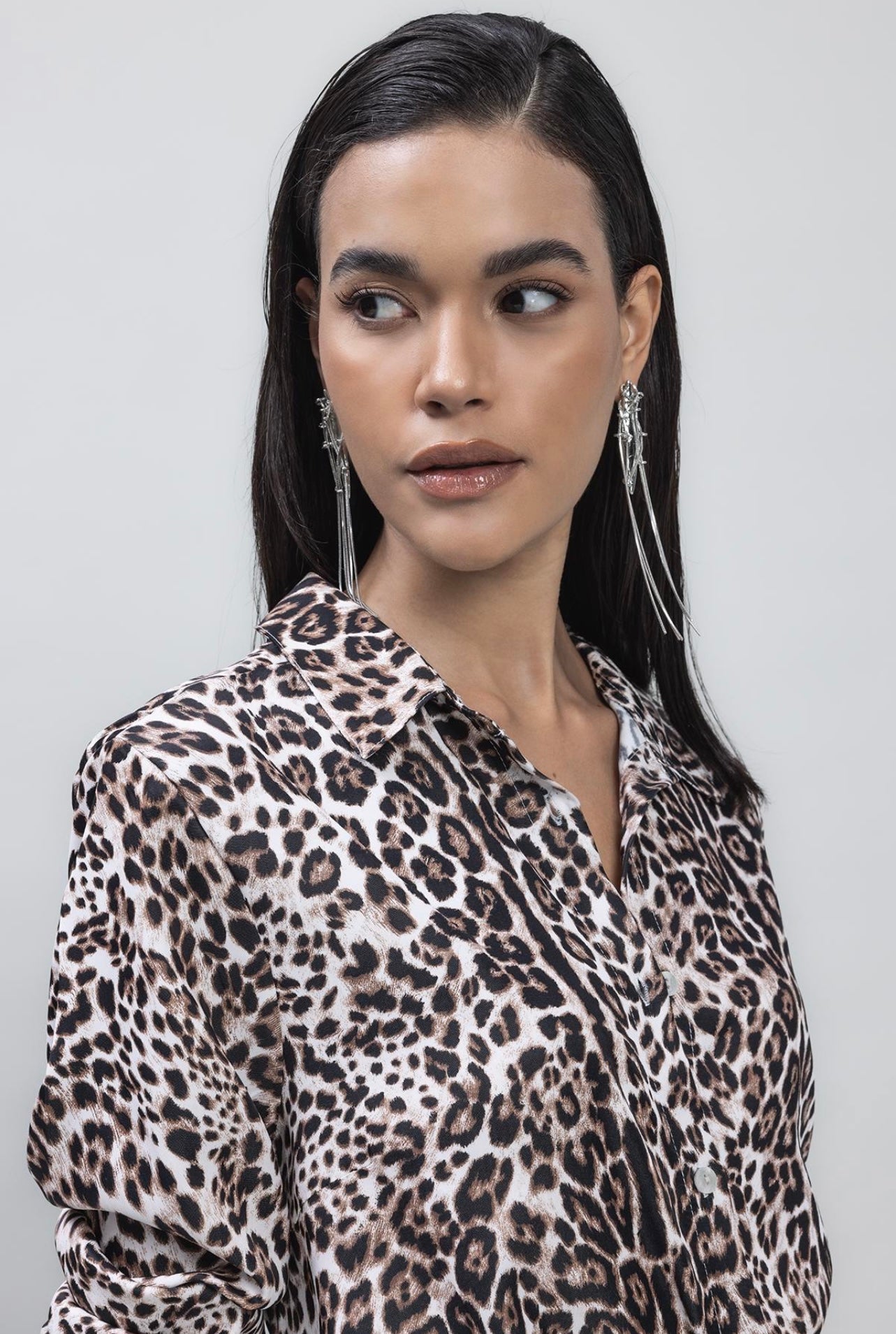 LEOPARD PRINT LONG-SLEEVE SHIRT