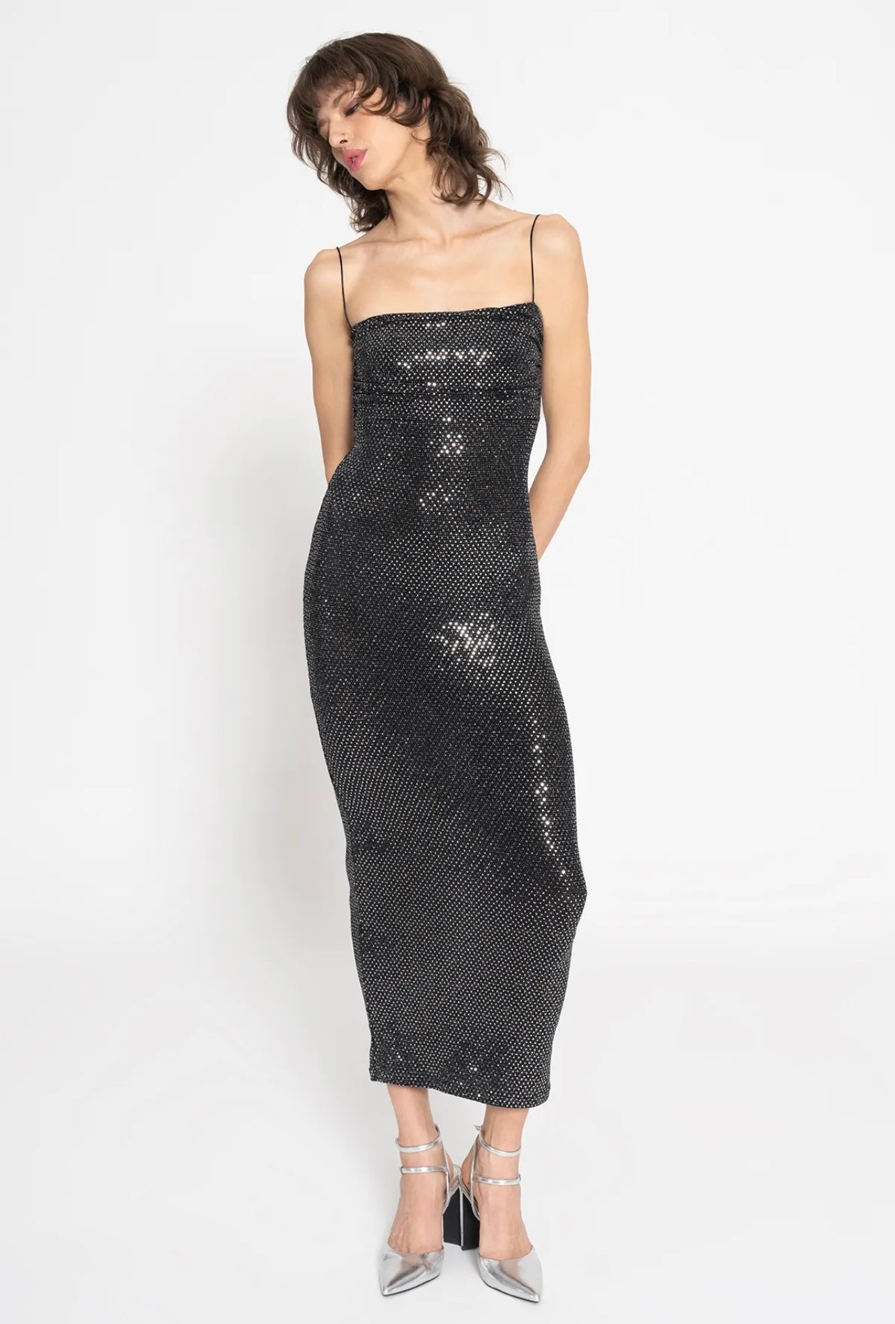 SEQUINS MIDI DRESS