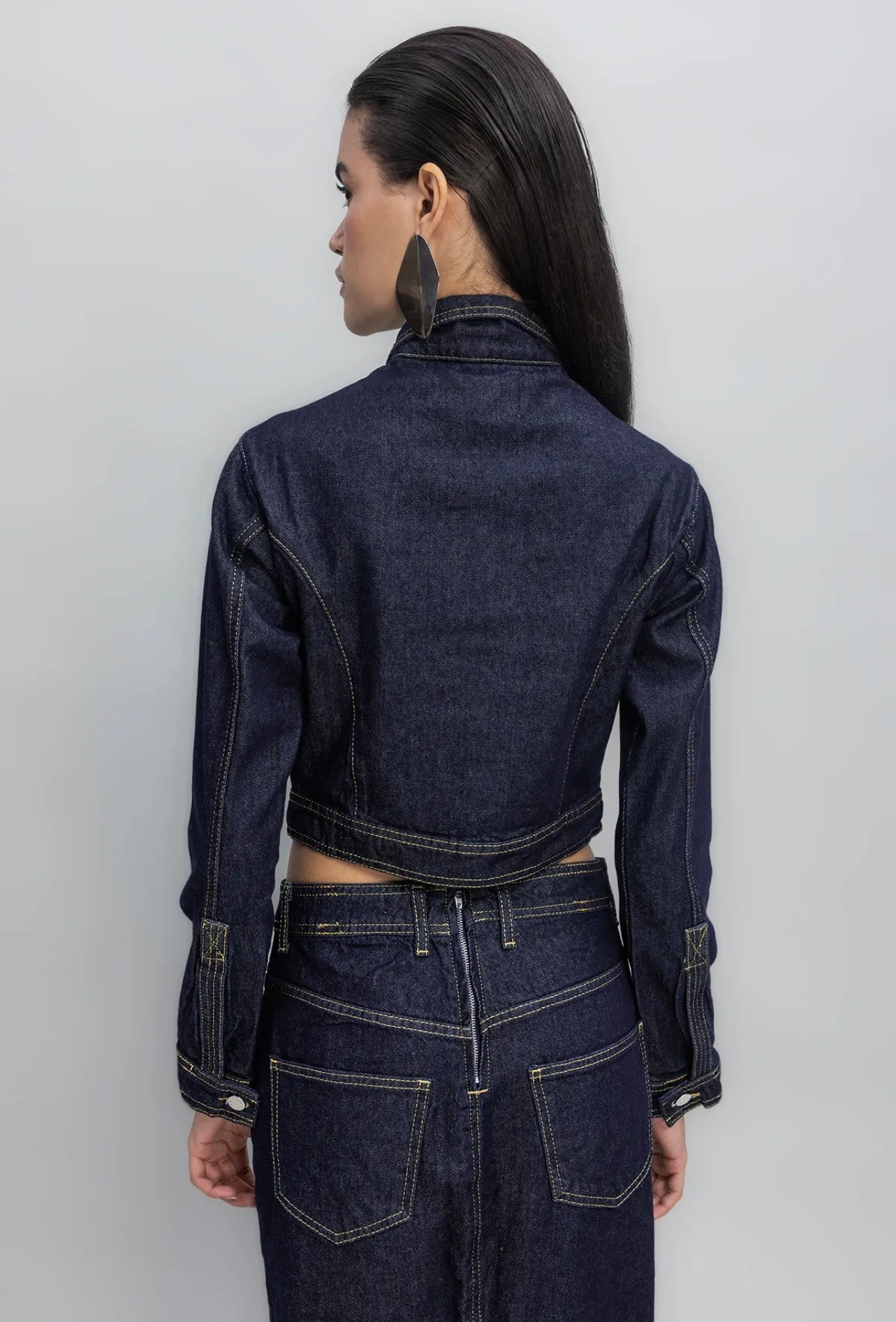 CROP DENIM COAT