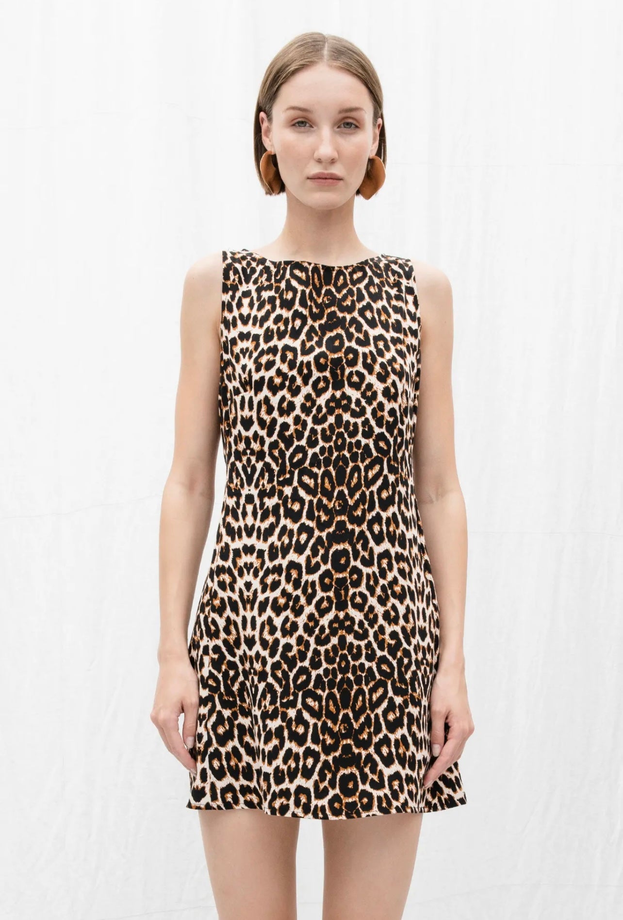 LEOPARD PRINT MINI DRESS