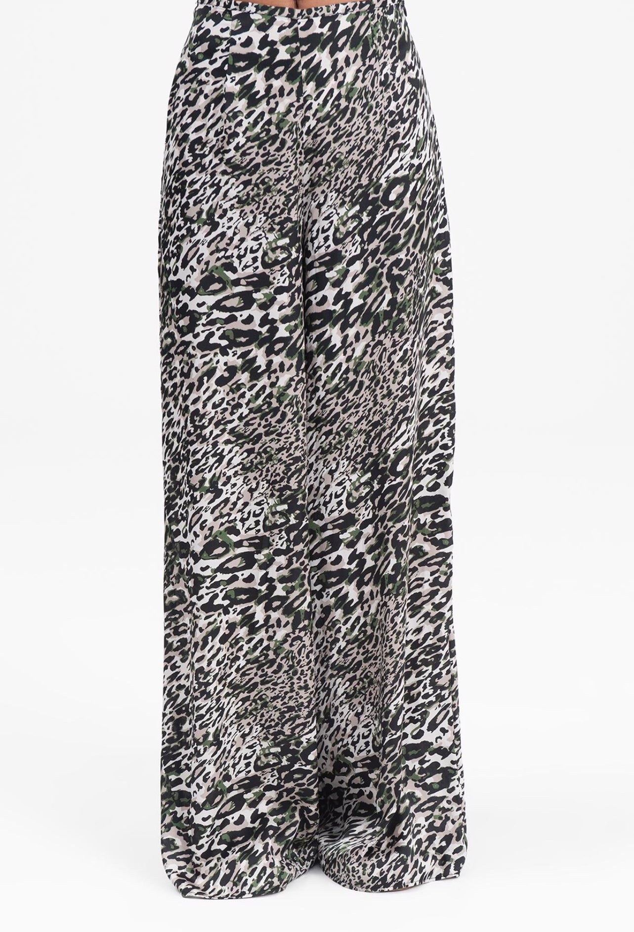 ANIMAL PRINT LOOSE-FITTING TROUSERS