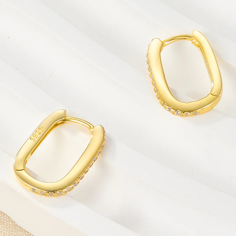 OVAL HOOP EARRINGS