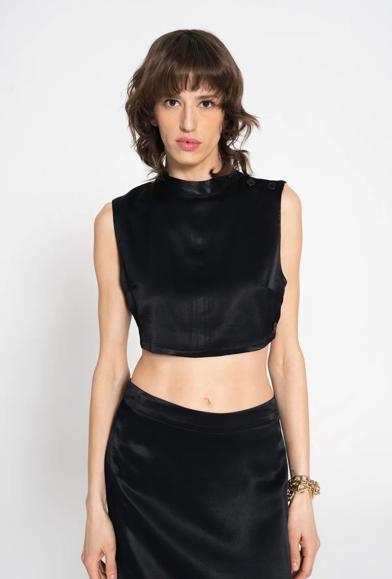 SATIN CROP TOP