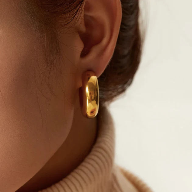 CHUNKY GOLD HOOPS