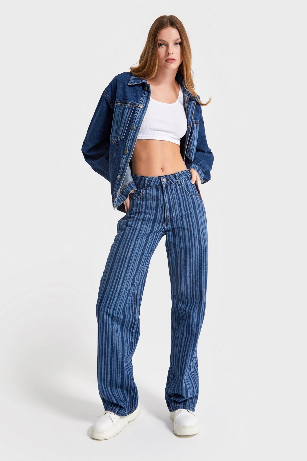 LOOSE-FIT STRIPED DENIM CD0206