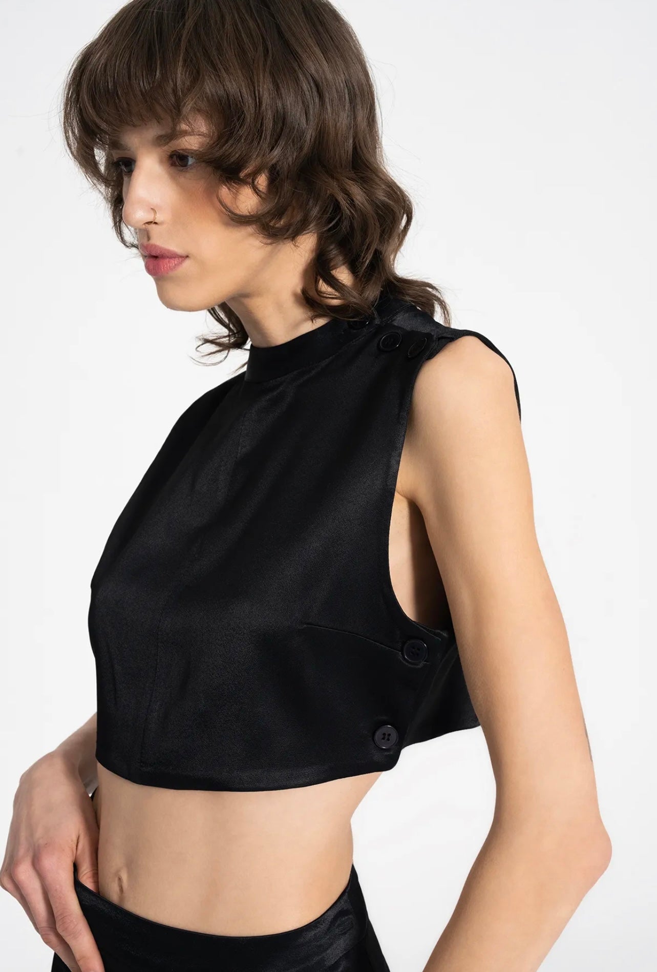 SATIN CROP TOP