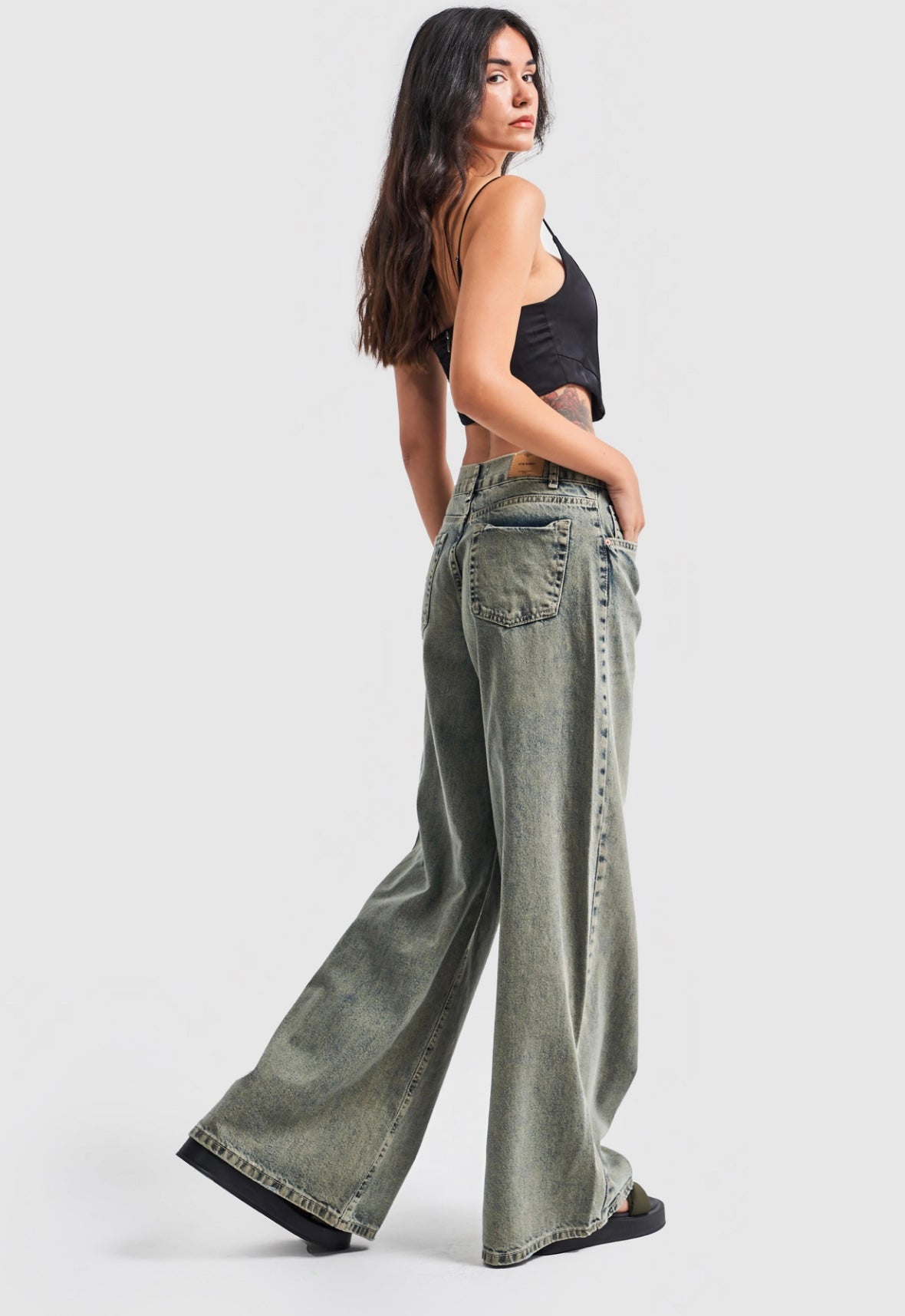 PIMKIE WIDE PALAZZO LEG JEANS