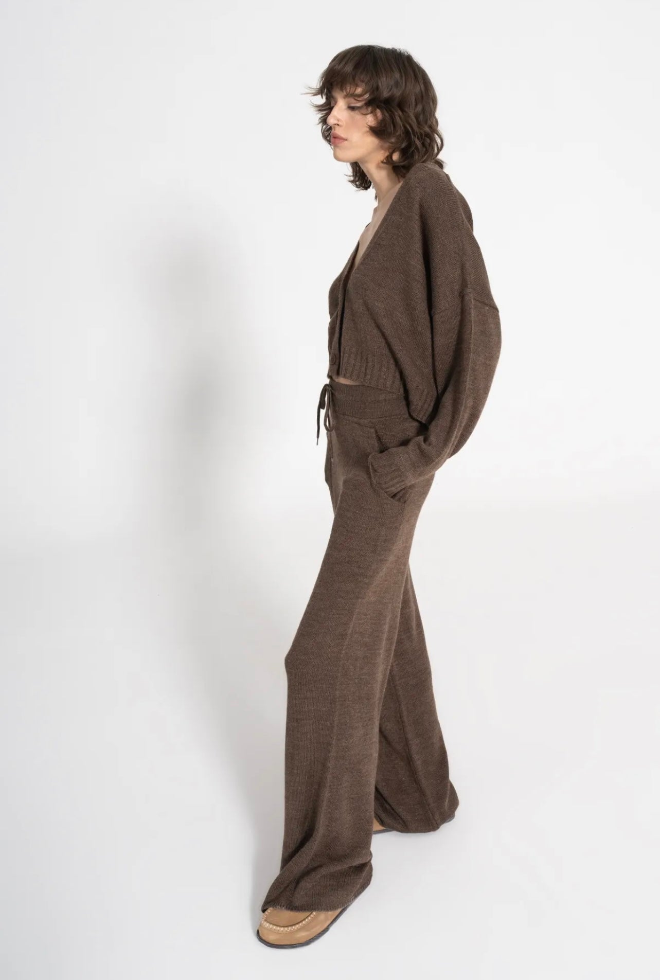 LOOSE KNIT TROUSERS