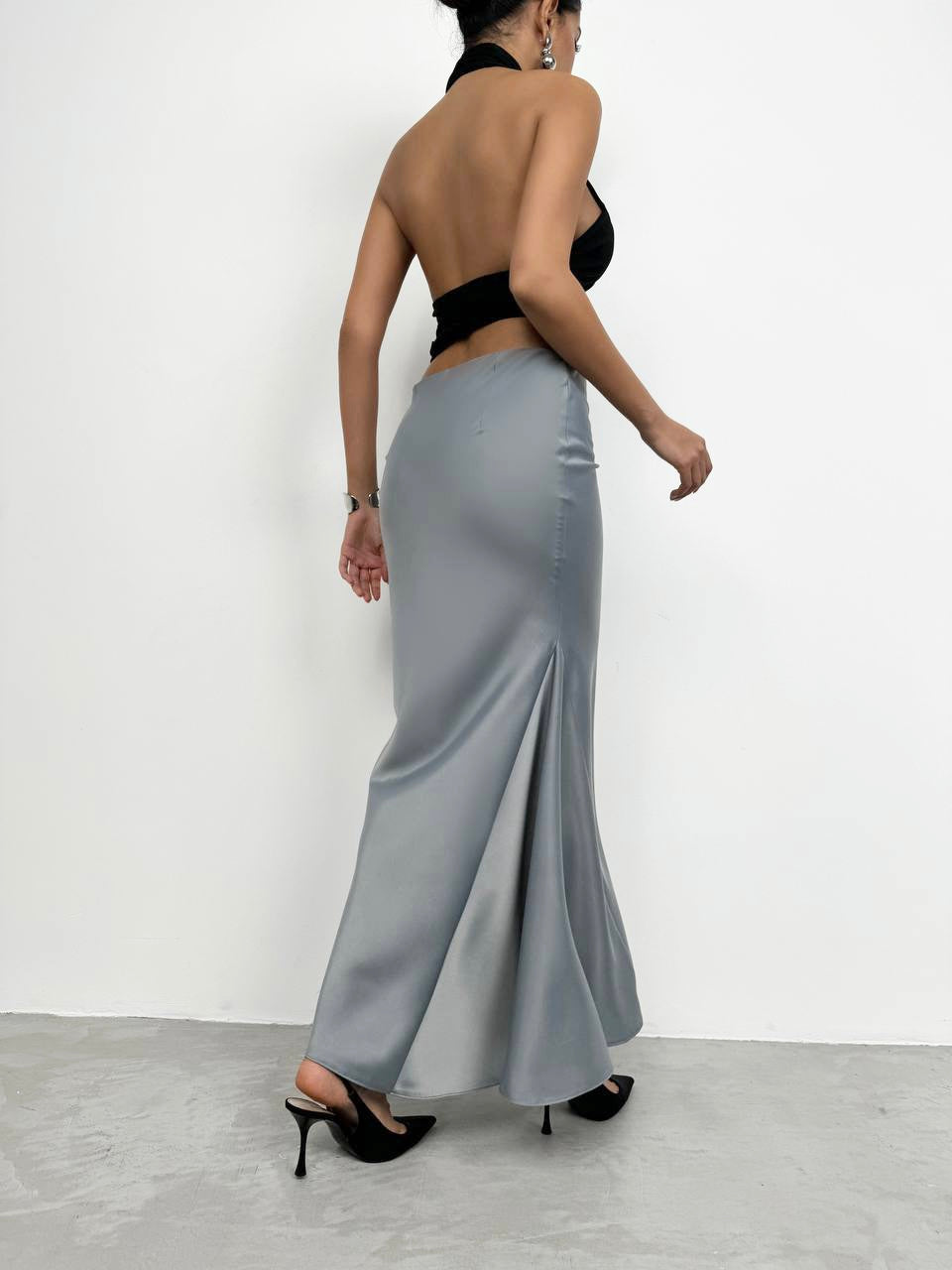 SATIN MAXI SKIRT