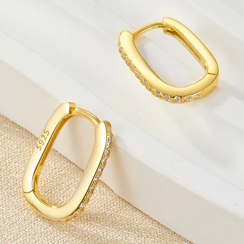 OVAL HOOP EARRINGS