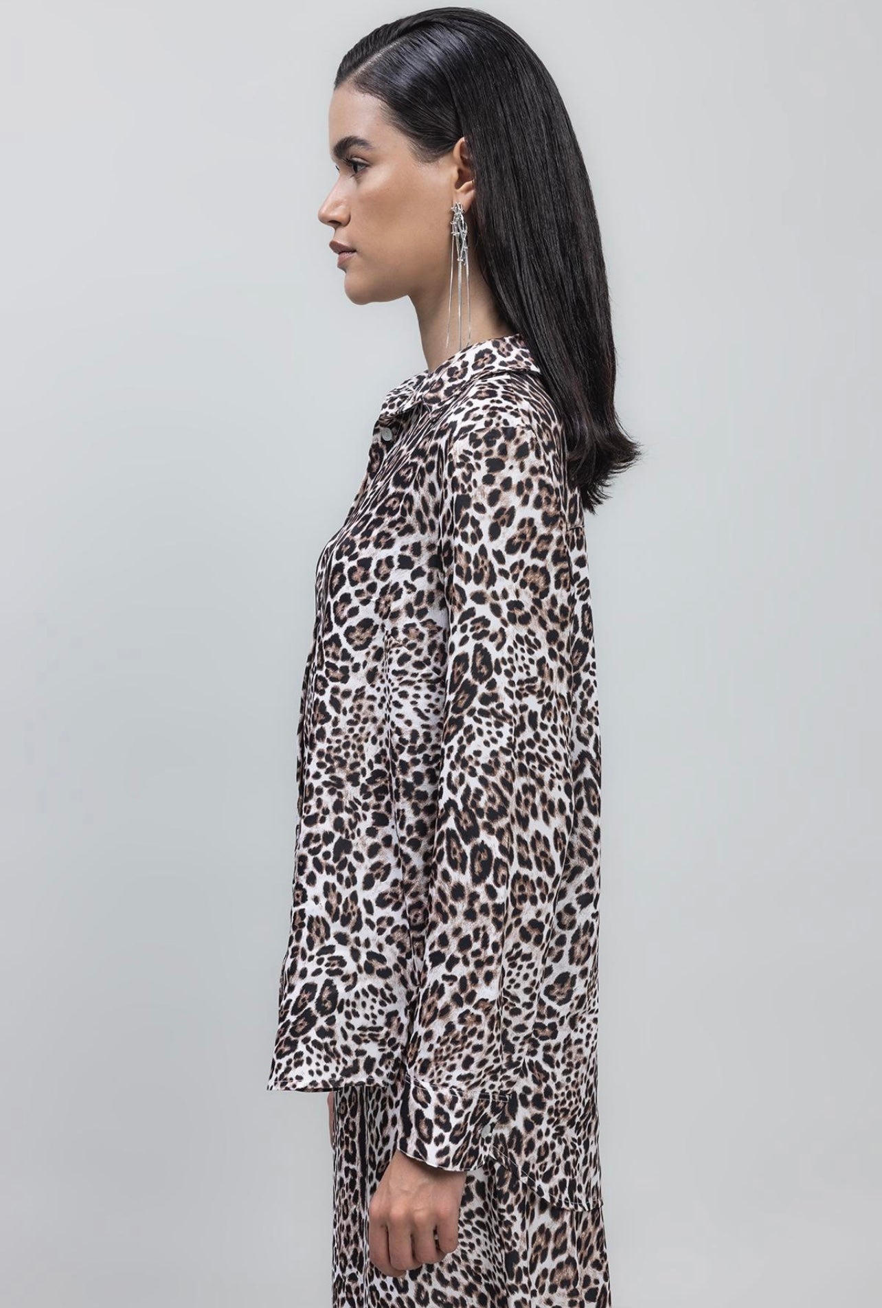 LEOPARD PRINT LONG-SLEEVE SHIRT