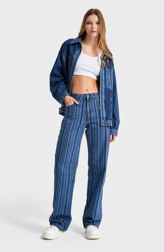 LOOSE-FIT STRIPED DENIM CD0206