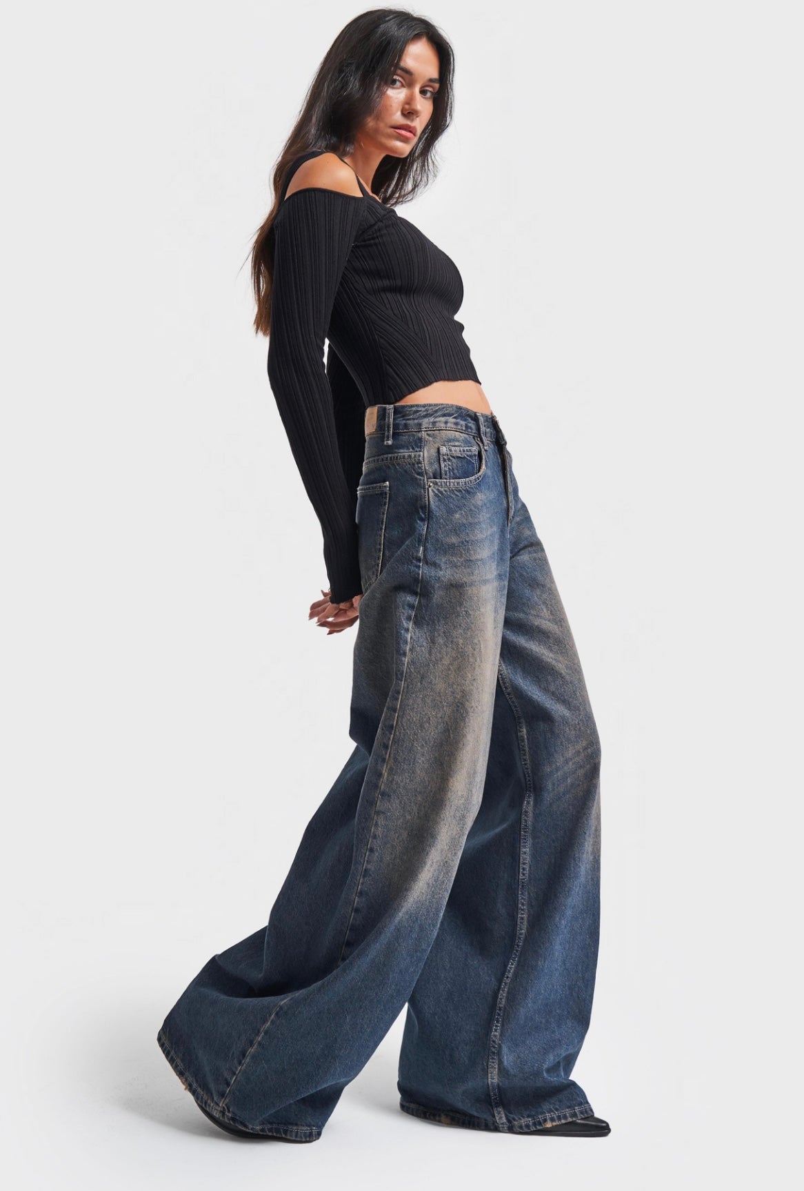 LOOSE FIT PALAZZO DENIM CD1956