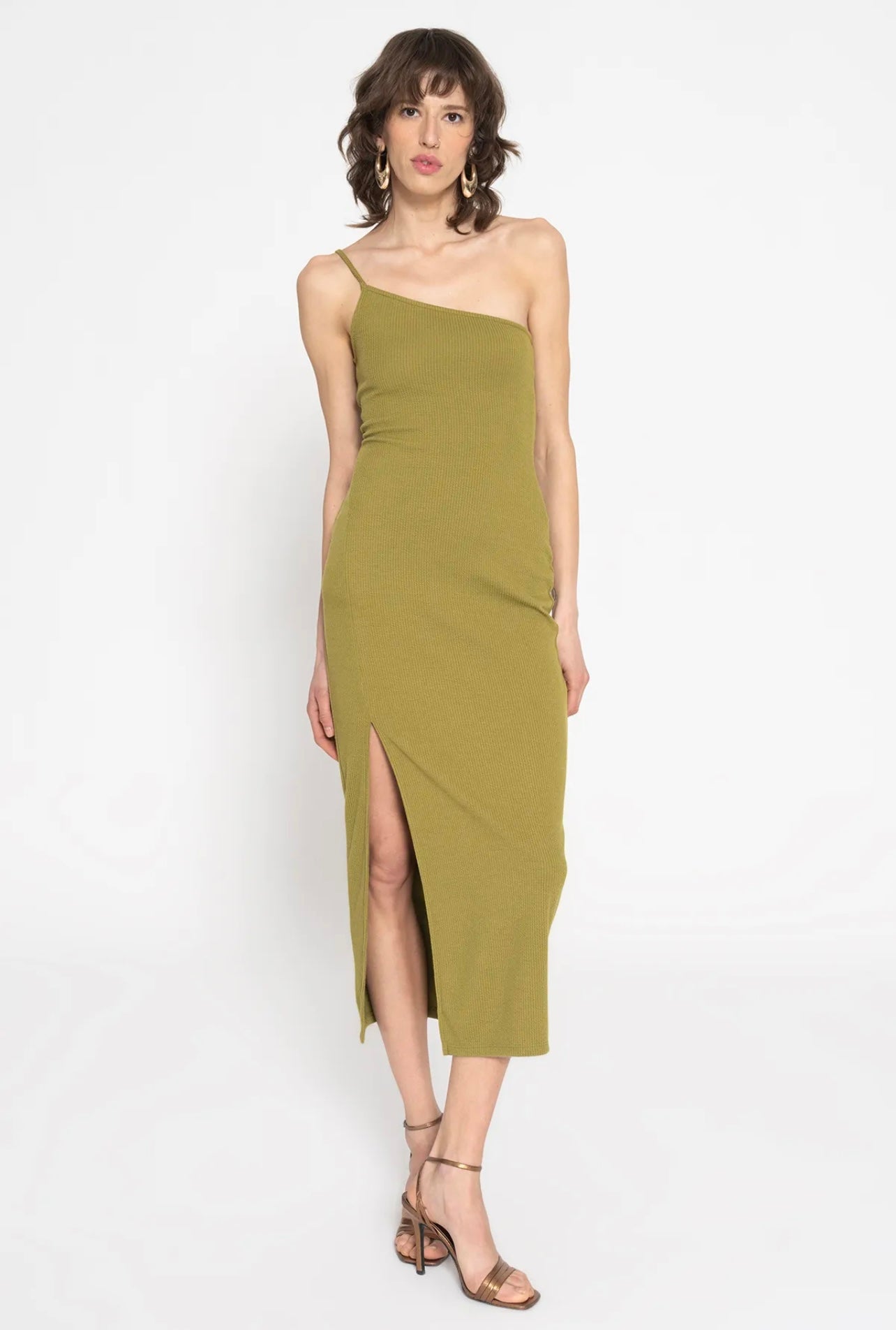 ASYMMETRIC MIDI DRESS