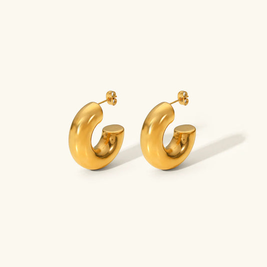 CHUNKY GOLD HOOPS