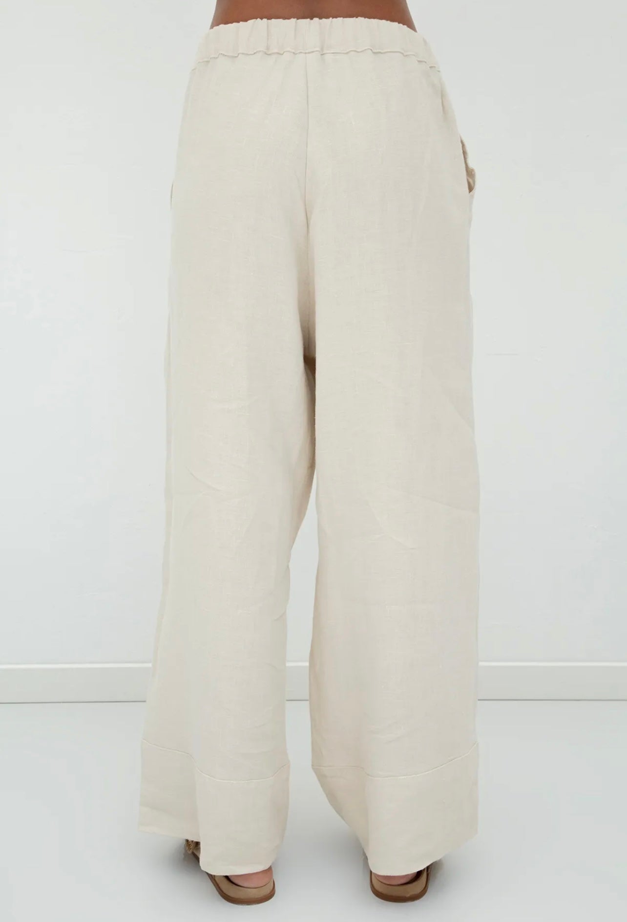 LINEN LOOSE TROUSERS