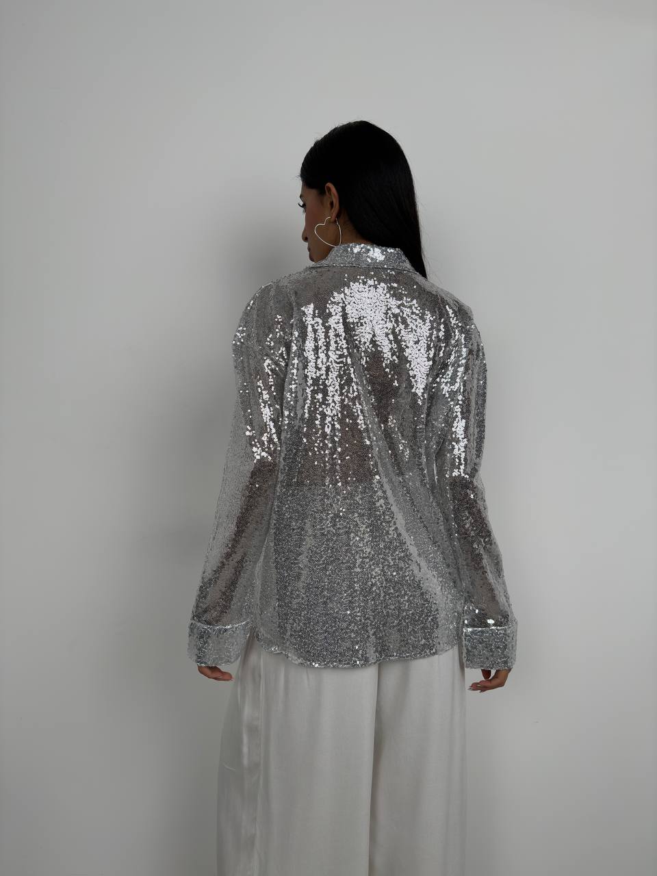 OVERSIZED SEQUINED SHIRT