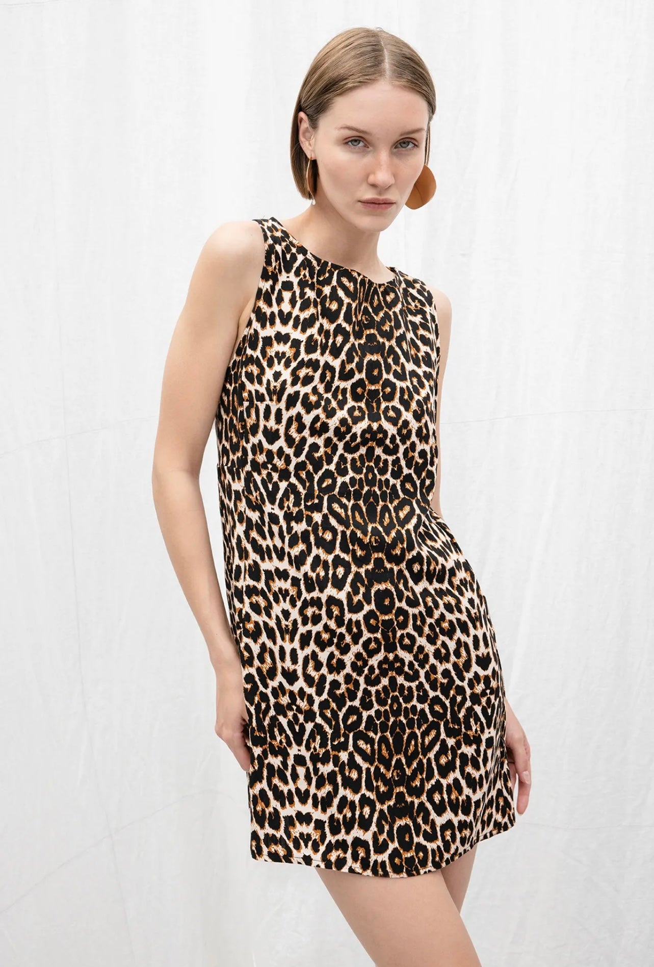 LEOPARD PRINT MINI DRESS