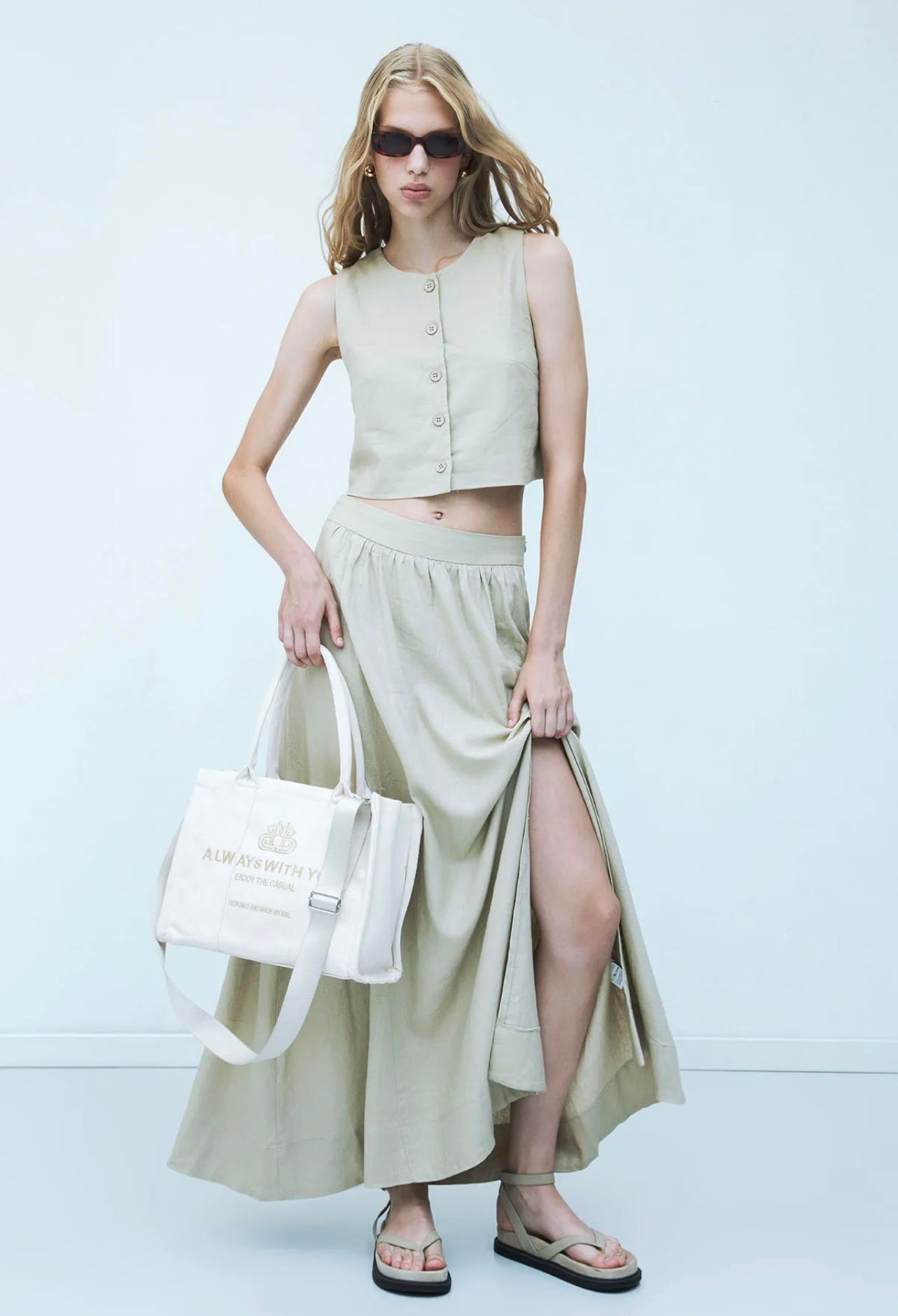 LINEN MAXI SKIRT