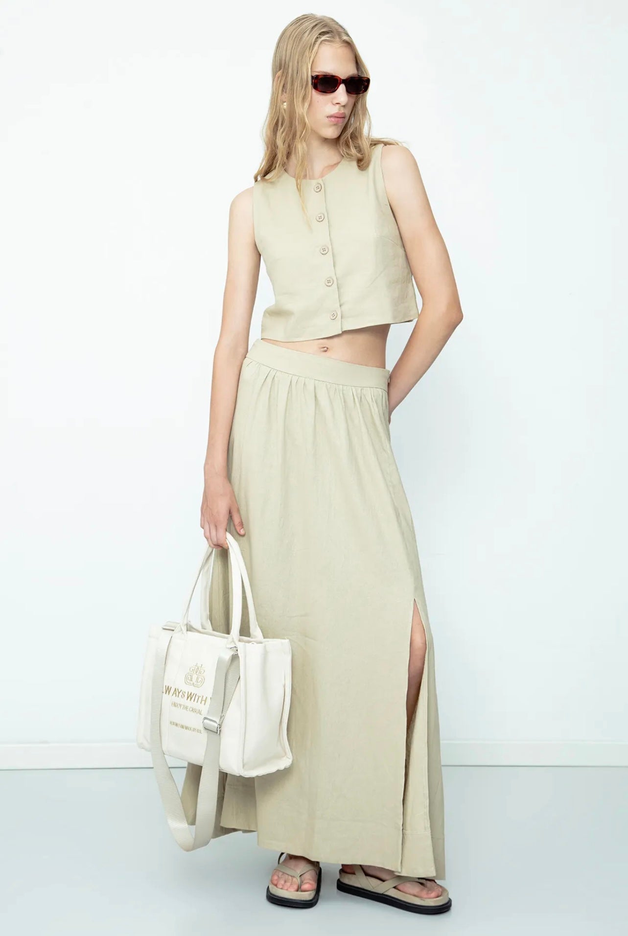 LINEN MAXI SKIRT