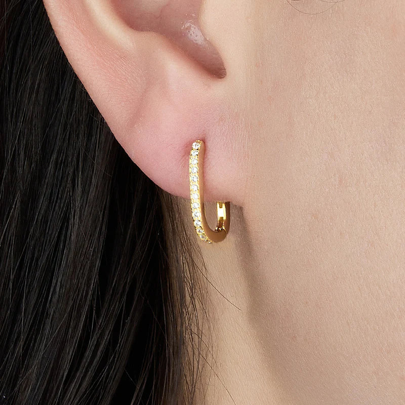 OVAL HOOP EARRINGS