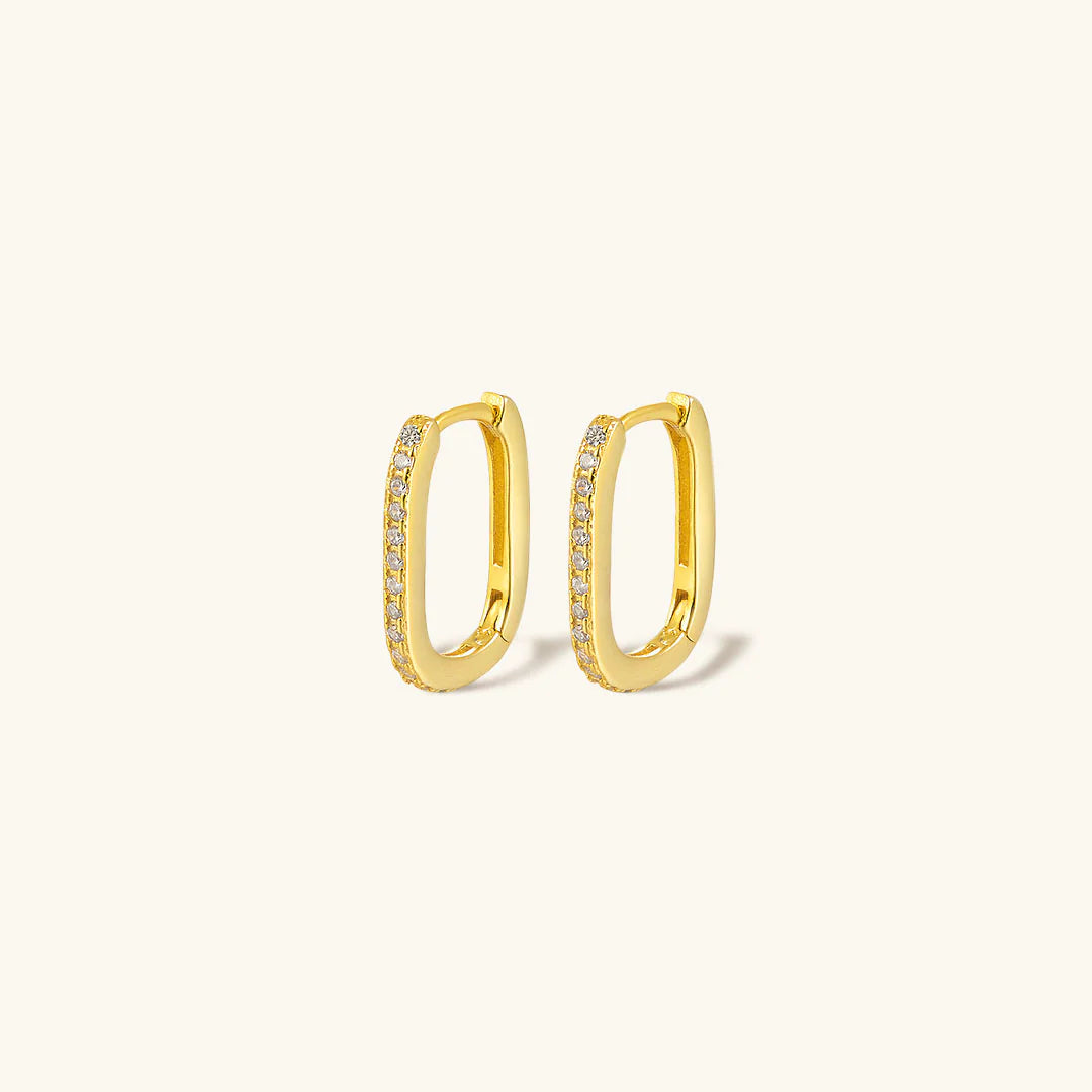 OVAL HOOP EARRINGS