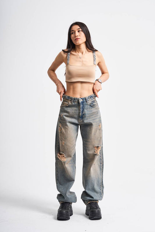 STRAIGHT-BAGGY JEANS CD4036