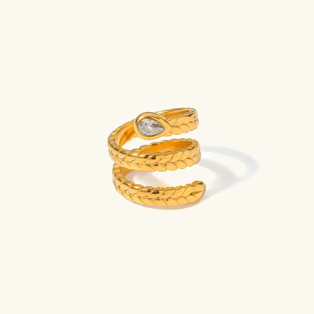 DAVINA GOLD SERPENT RING