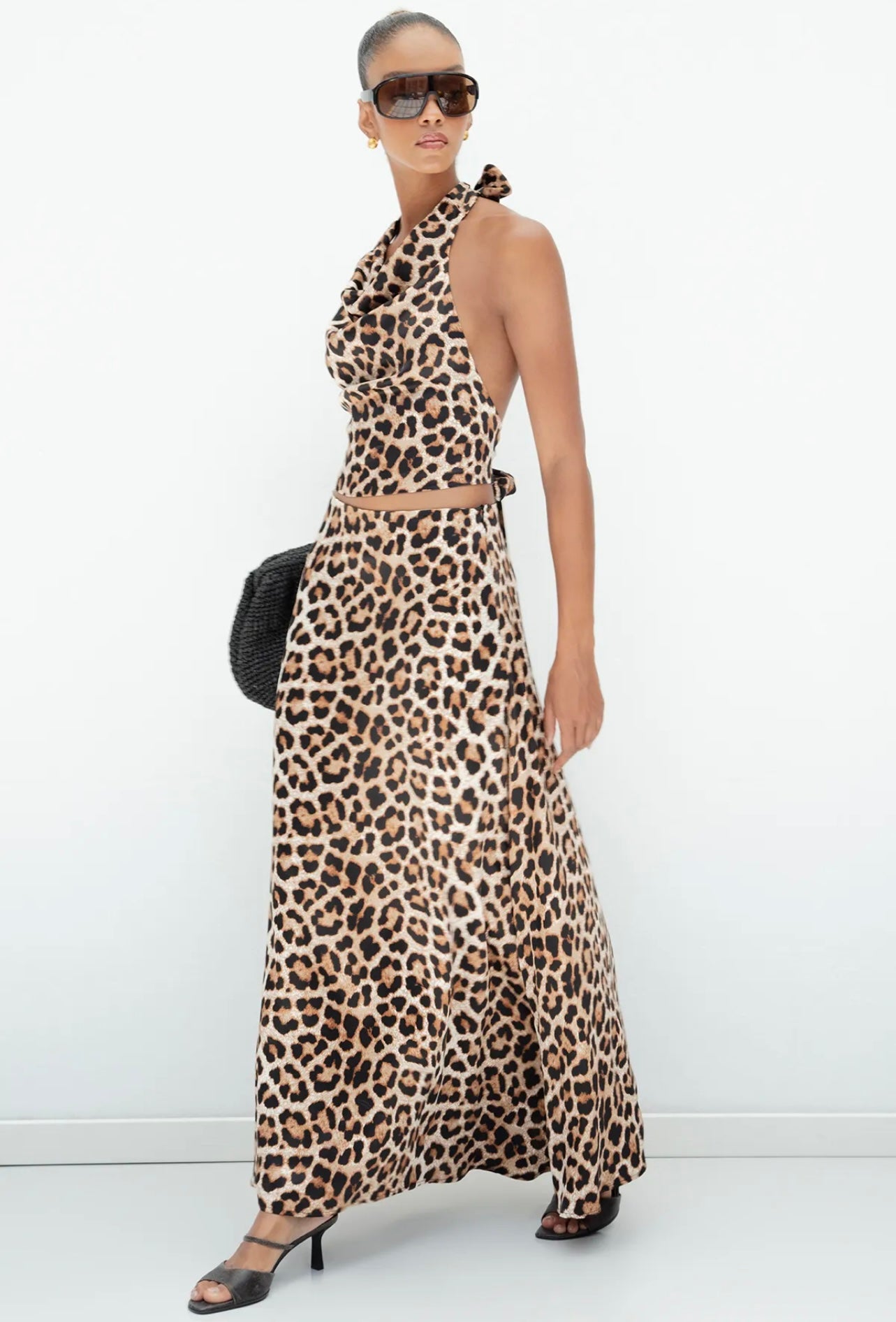 LEOPARD PRINT MIDI SKIRT