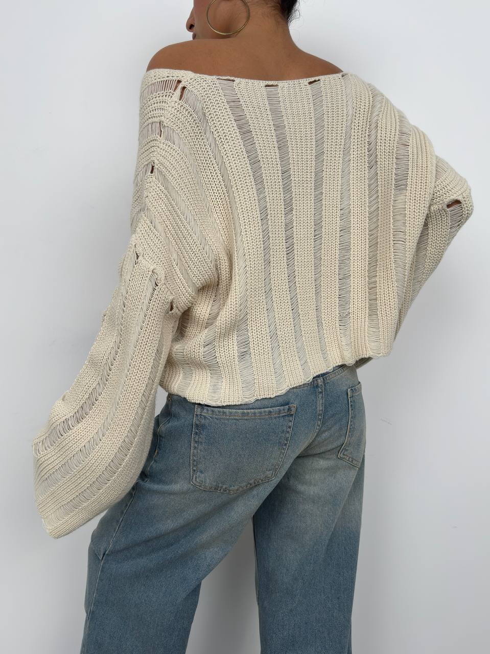 LASER-CUT KNIT TOP