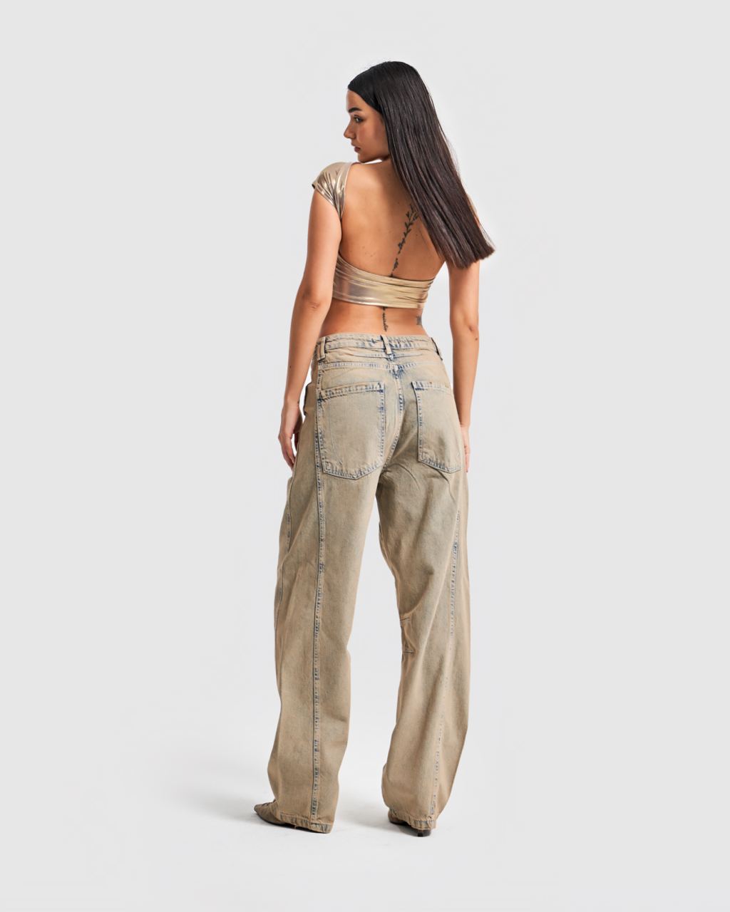 BAGGY BALLOON MID-RISE JEANS CD148