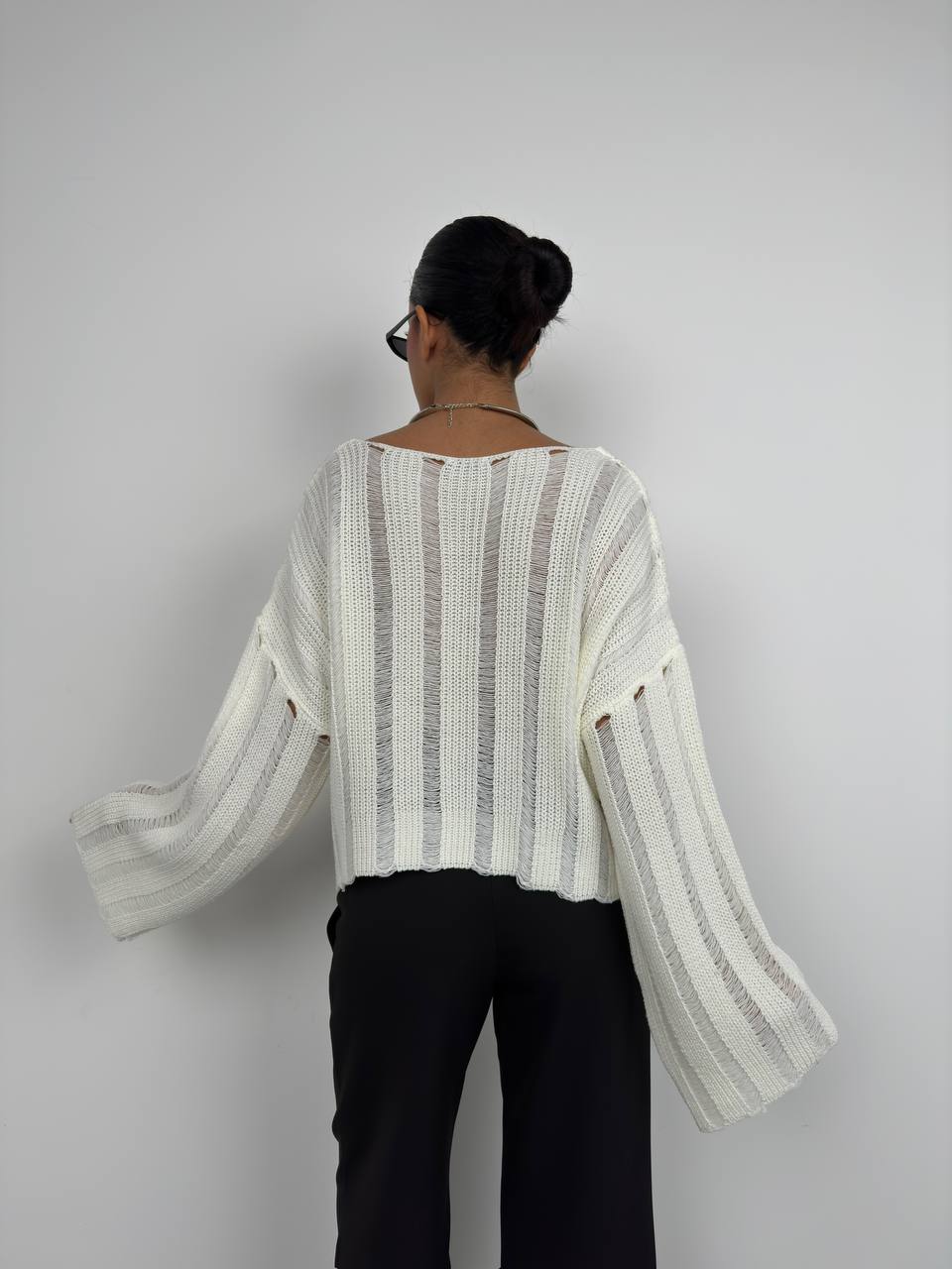 LASER-CUT KNIT TOP