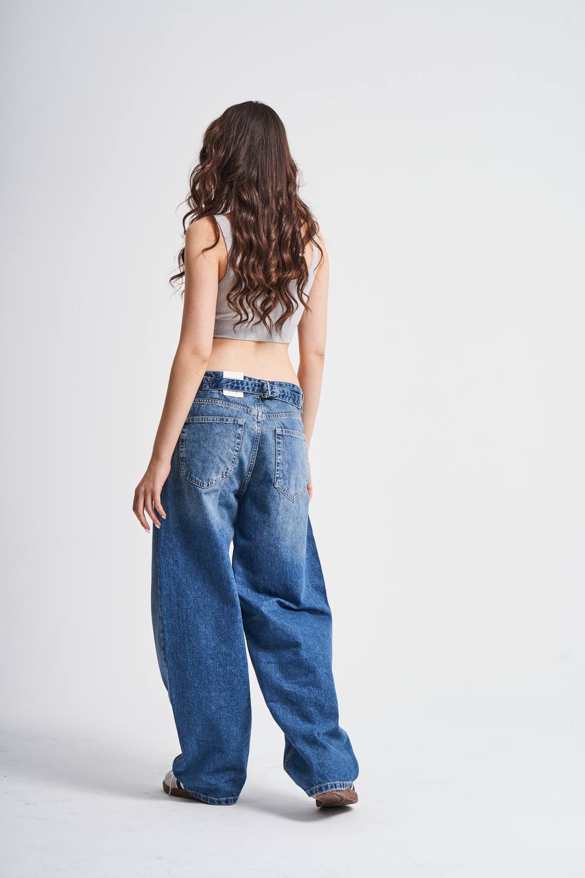 BAGGY-BALLOON MID-RISE JEANS CD142