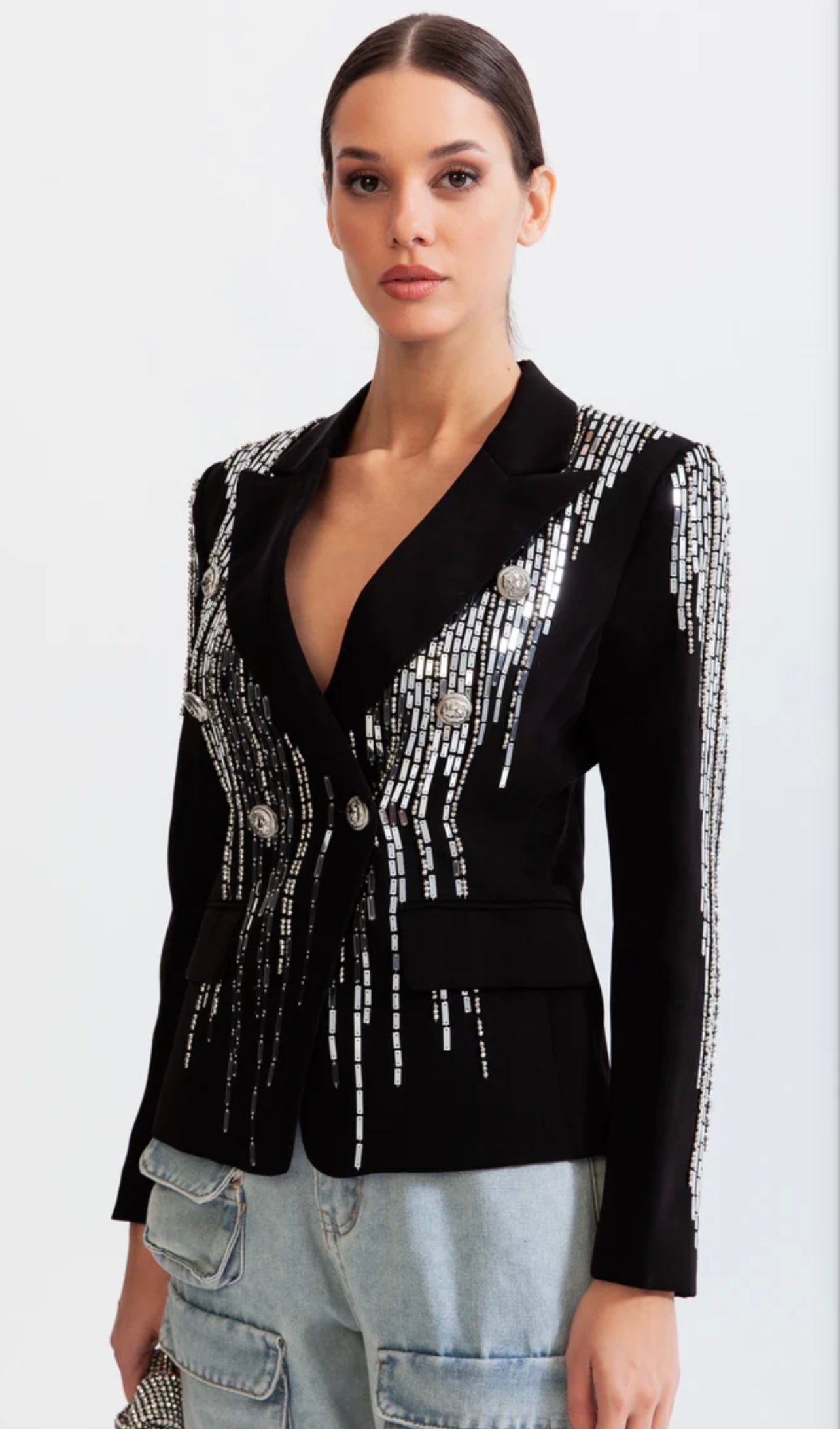 RHINESTONE DOUBLE BREAST SUIT