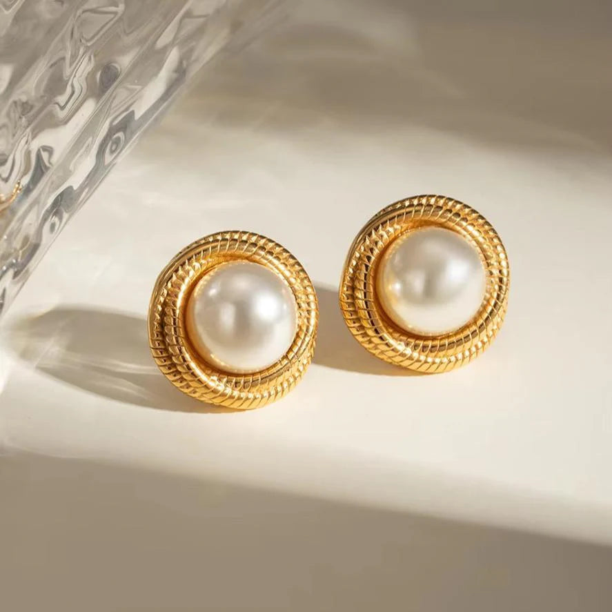 AQUA FRESHWATER PEARL EARRINGS