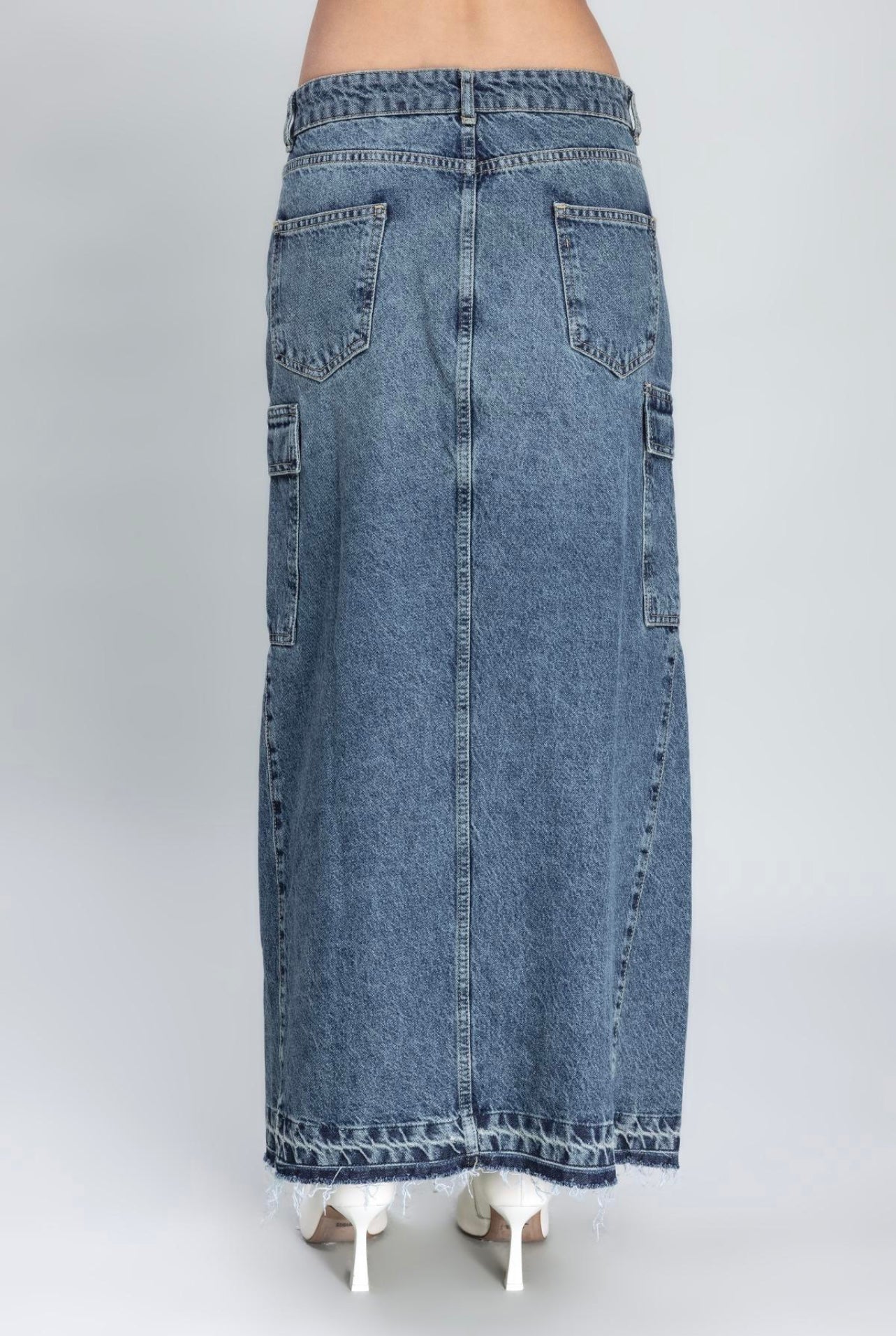 CARGO DENIM SKIRT