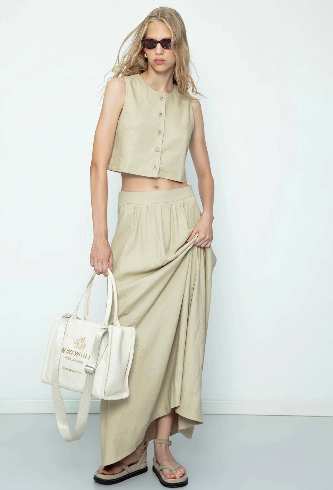 LINEN MAXI SKIRT