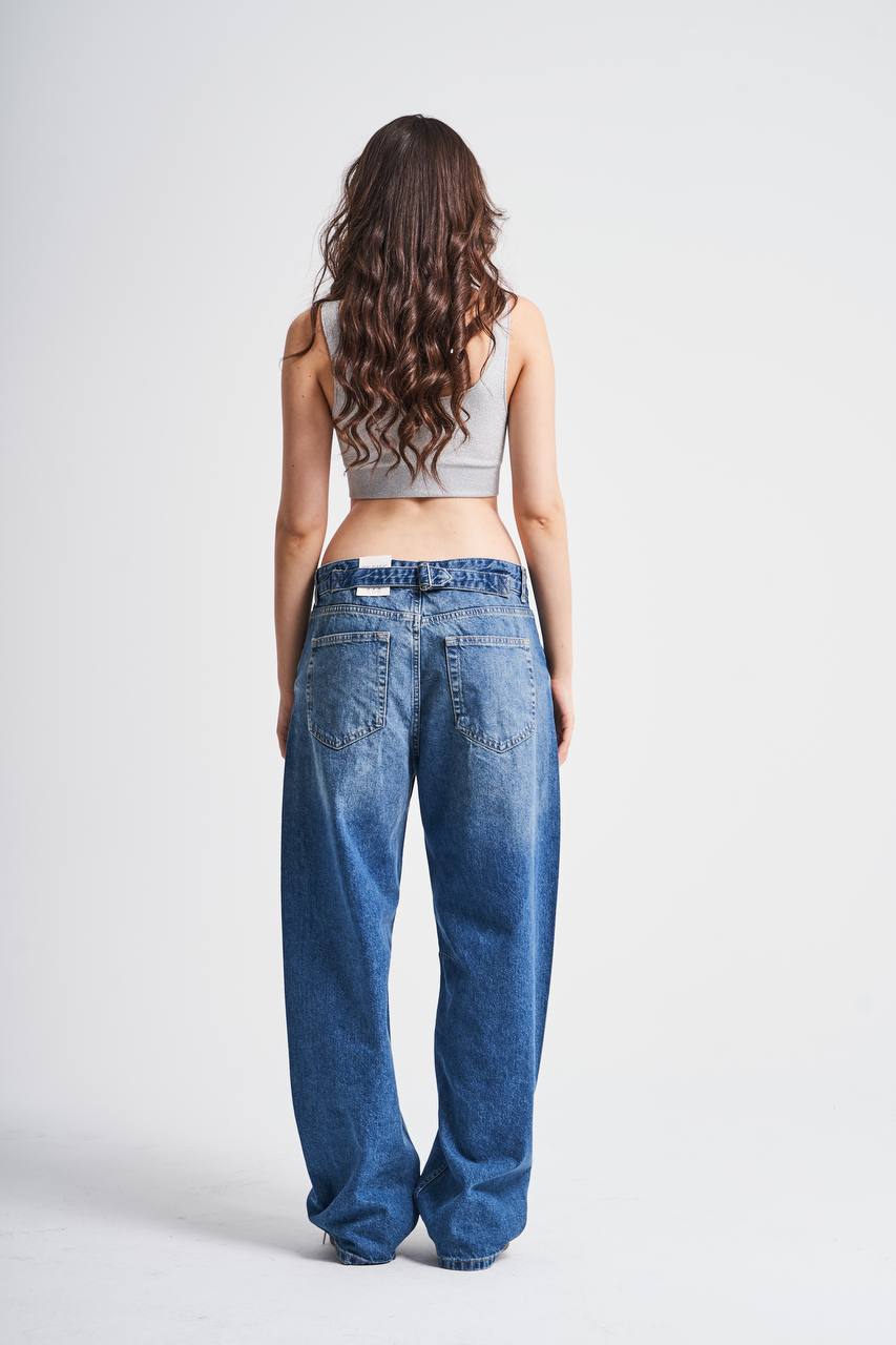 BAGGY-BALLOON MID-RISE JEANS CD142