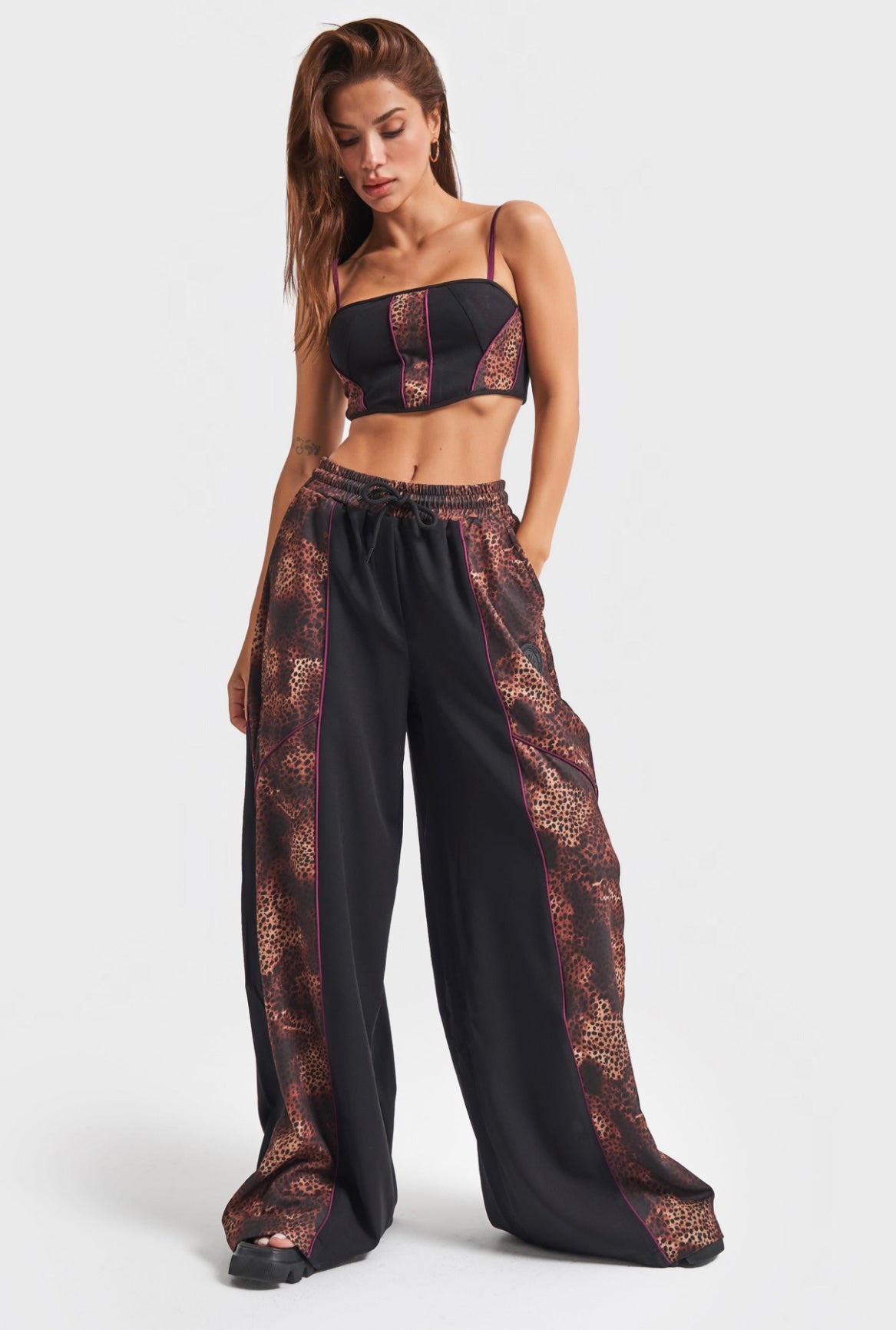 BAGGY BALLOON LEOPARD PRINT TROUSERS